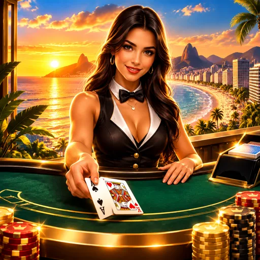 Mesa de blackjack com dealer ao vivo
